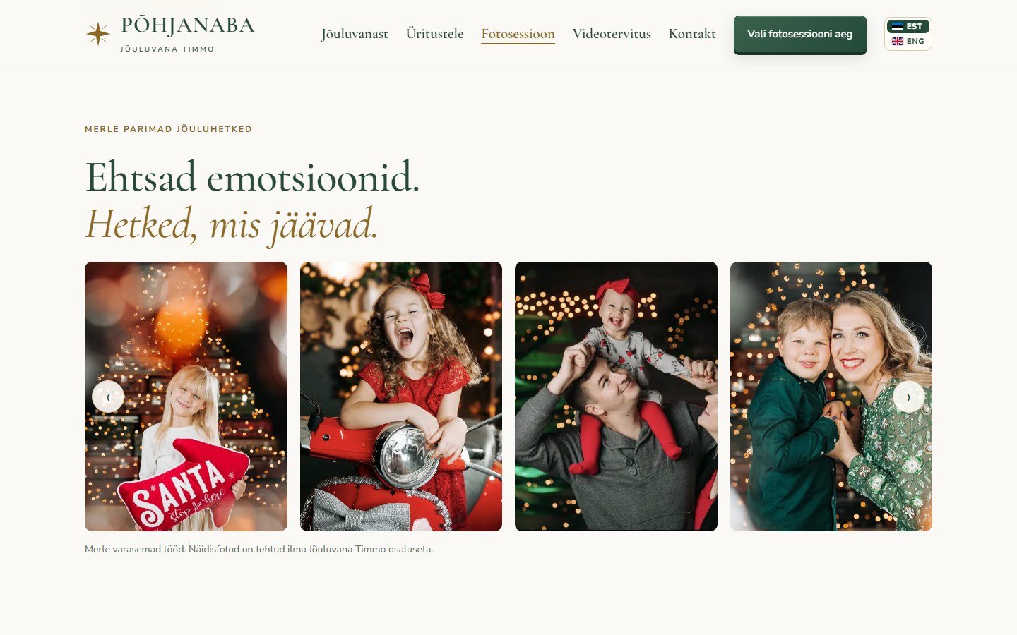 Põhjanaba fotosessiooni leht